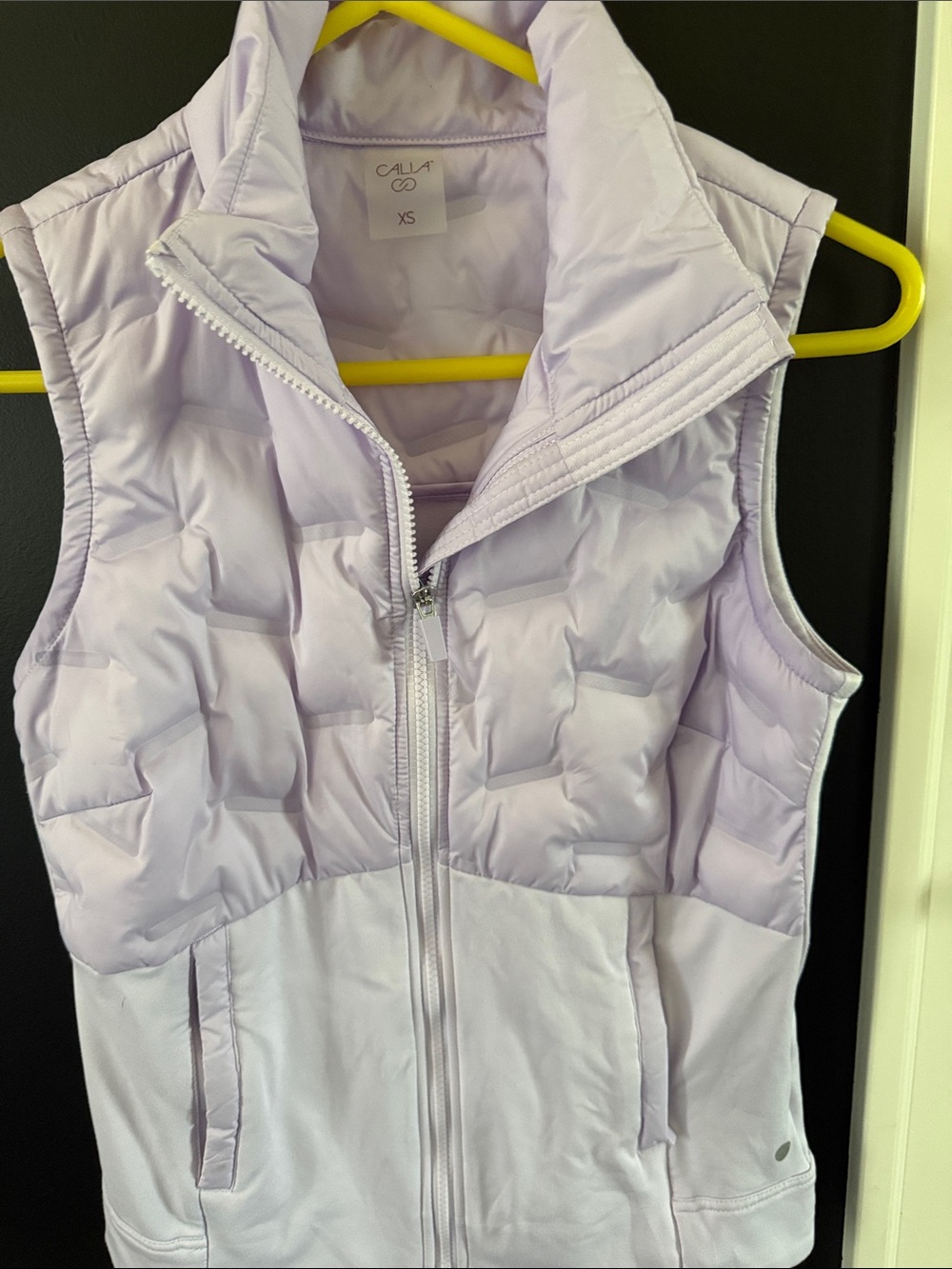 CALIA by Carrie Underwood Lavender Quilted Sleeveless Vest